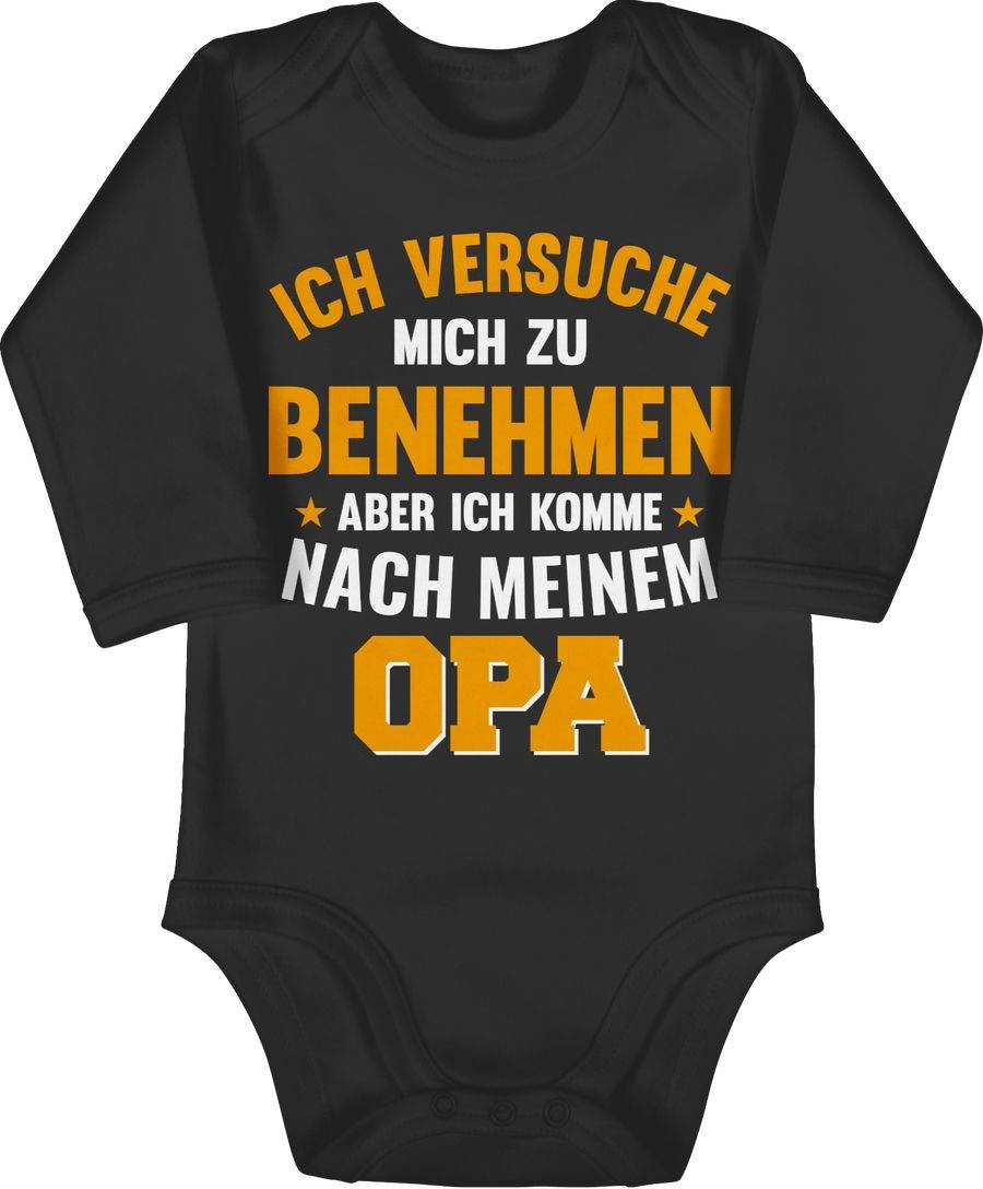 Shirtracer Ich versuche mich zu benehmen aber ich komme nach meinem Opa orange: T-Shirt Gym Shirtracer