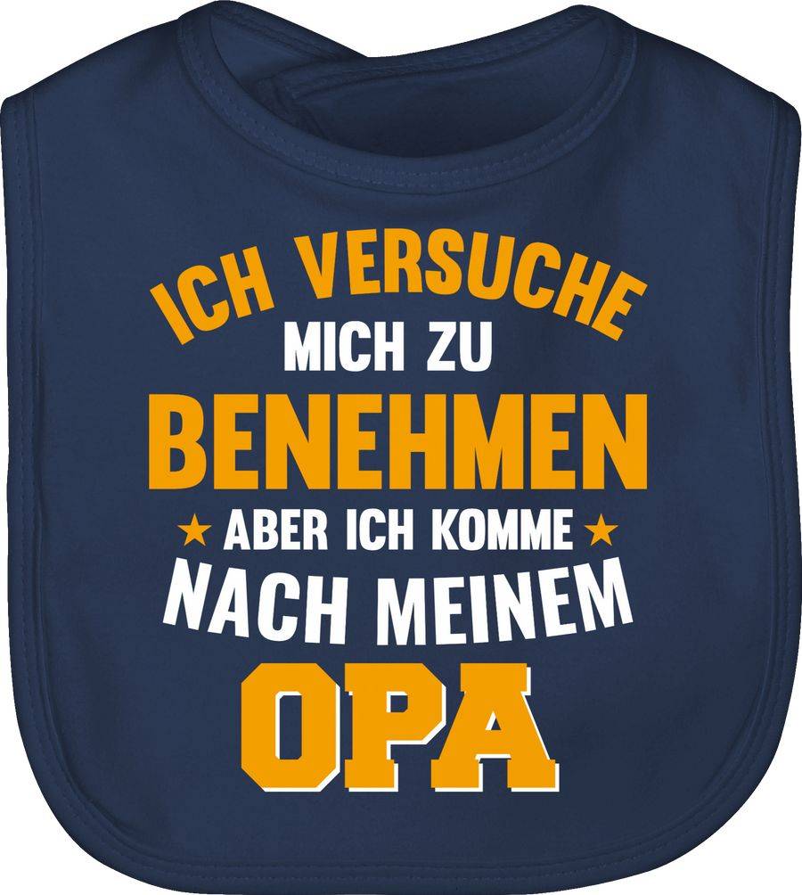 Shirtracer Ich versuche mich zu benehmen aber ich komme nach meinem Opa orange: T-Shirt Gym Shirtracer