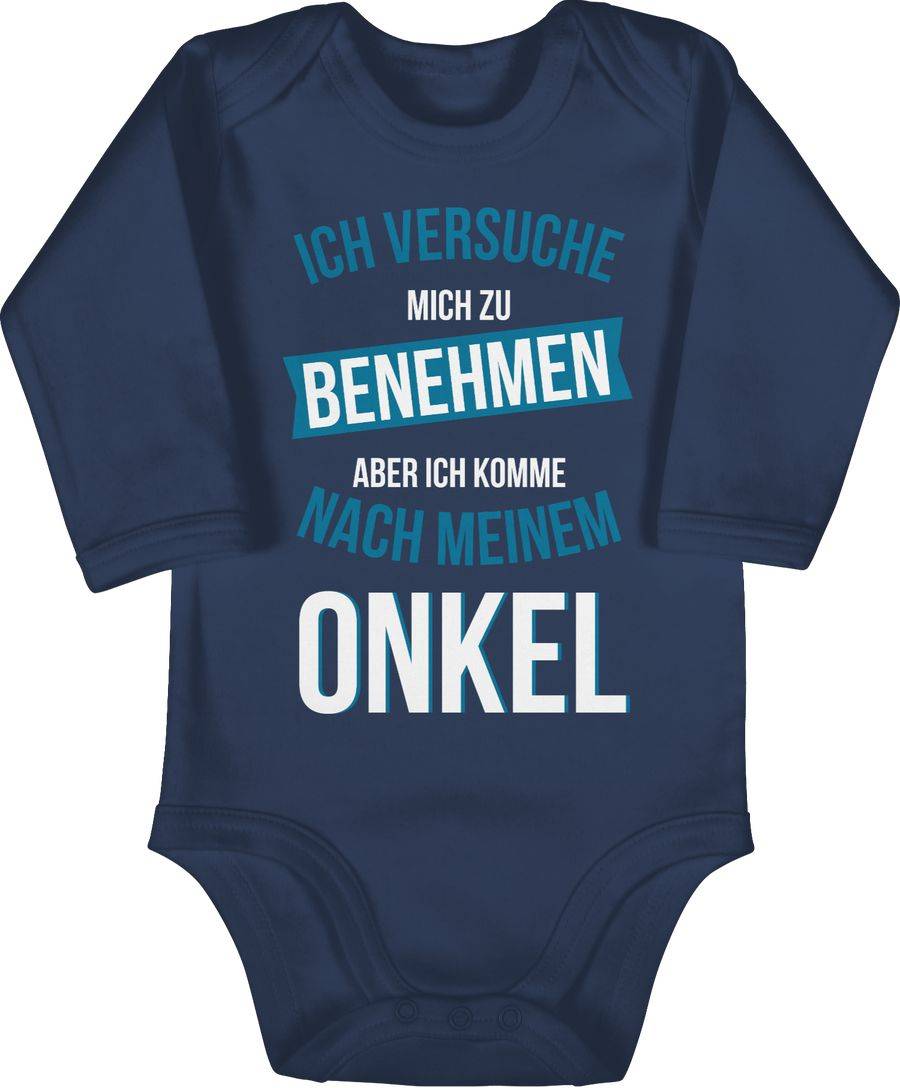 Shirtracer Ich Versuche Mich Zu Benehmen Aber Ich Komme Nach Meinem Onkel: T-Shirt Turnbeut Shirtracer