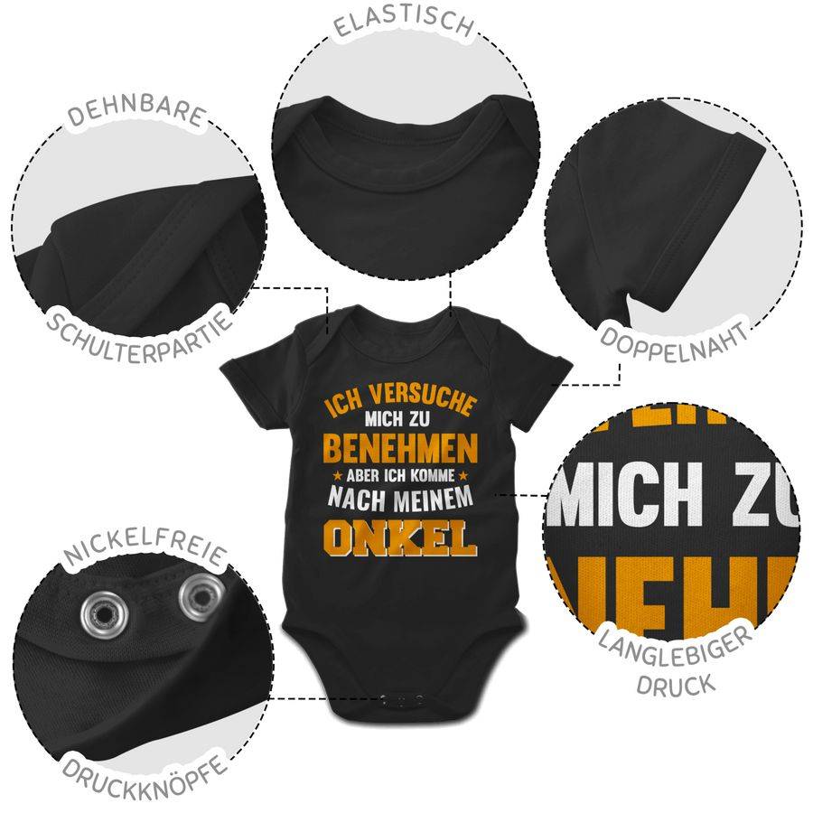 Shirtracer Ich Versuche Mich Zu Benehmen Aber Ich Komme Nach Meinem Onkel Orange Shirts & Shirtracer