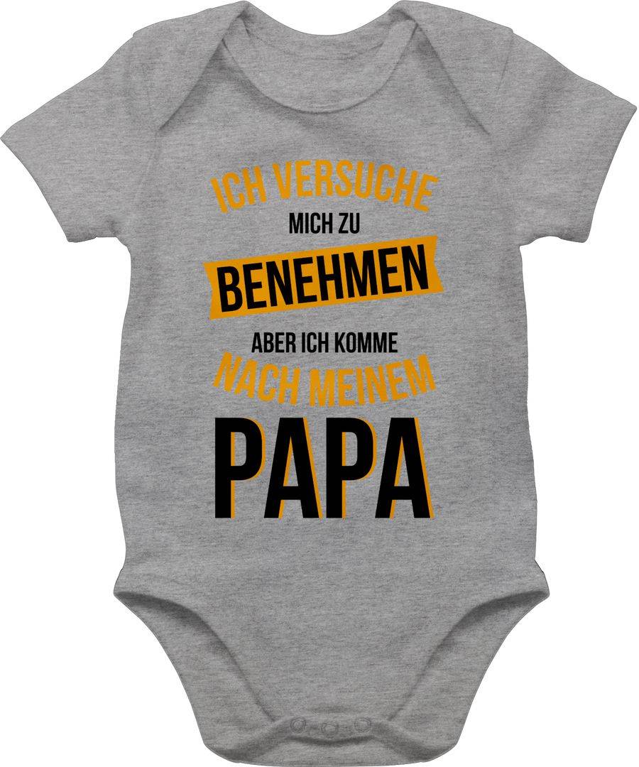 Shirtracer Ich versuche mich zu benehmen aber ich komme nach meinem Papa - schwarz/orange: Shirtracer