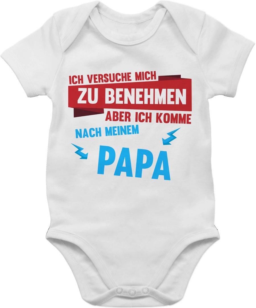 Shirtracer Ich versuche mich zu benehmen aber ich komme nach meinem Papa Blitze: T-Shirt Tu Shirtracer