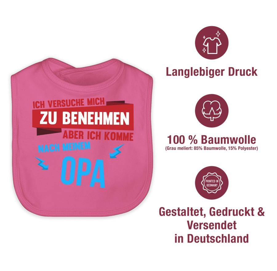 Shirtracer Ich Versuche Mich Zu Benehmen Aber Ich Komme Nach Meinem Opa: T-Shirt Turnbeutel Shirtracer