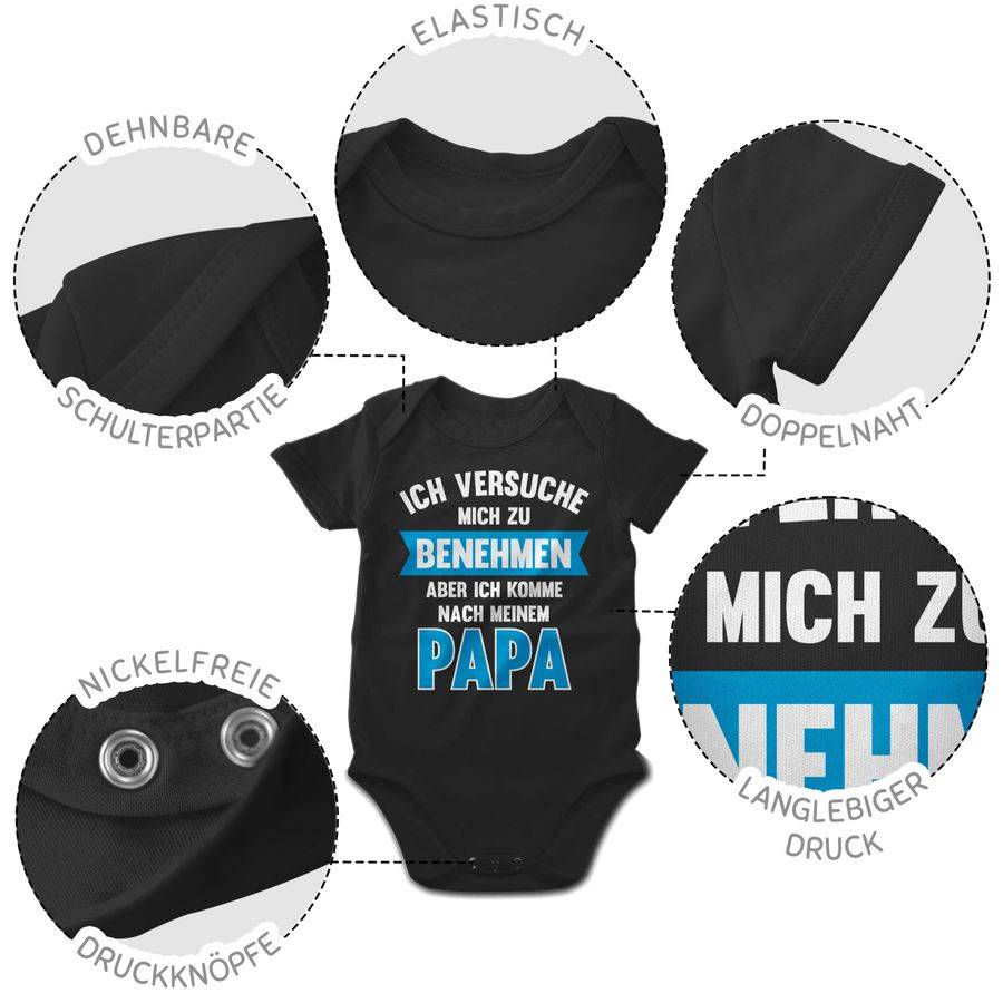 Shirtracer Ich Versuche Mich Zu Benehmen Aber Ich Komme Nach Meinem Papa: Tshirt Rucksack Shirtracer