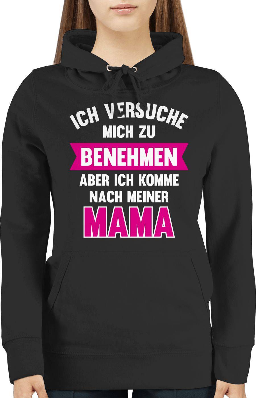Shirtracer Ich Versuche Mich Zu Benehmen Aber Ich Komme Nach Meiner Mama: Tshirt Rucksack Shirtracer