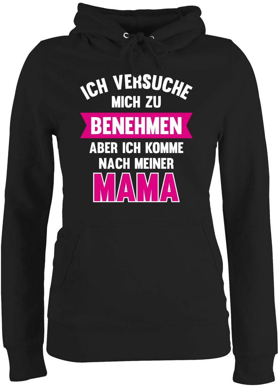 Shirtracer Ich versuche mich zu benehmen aber ich komme nach meiner Mama: Tshirt Rucksack Shirtracer