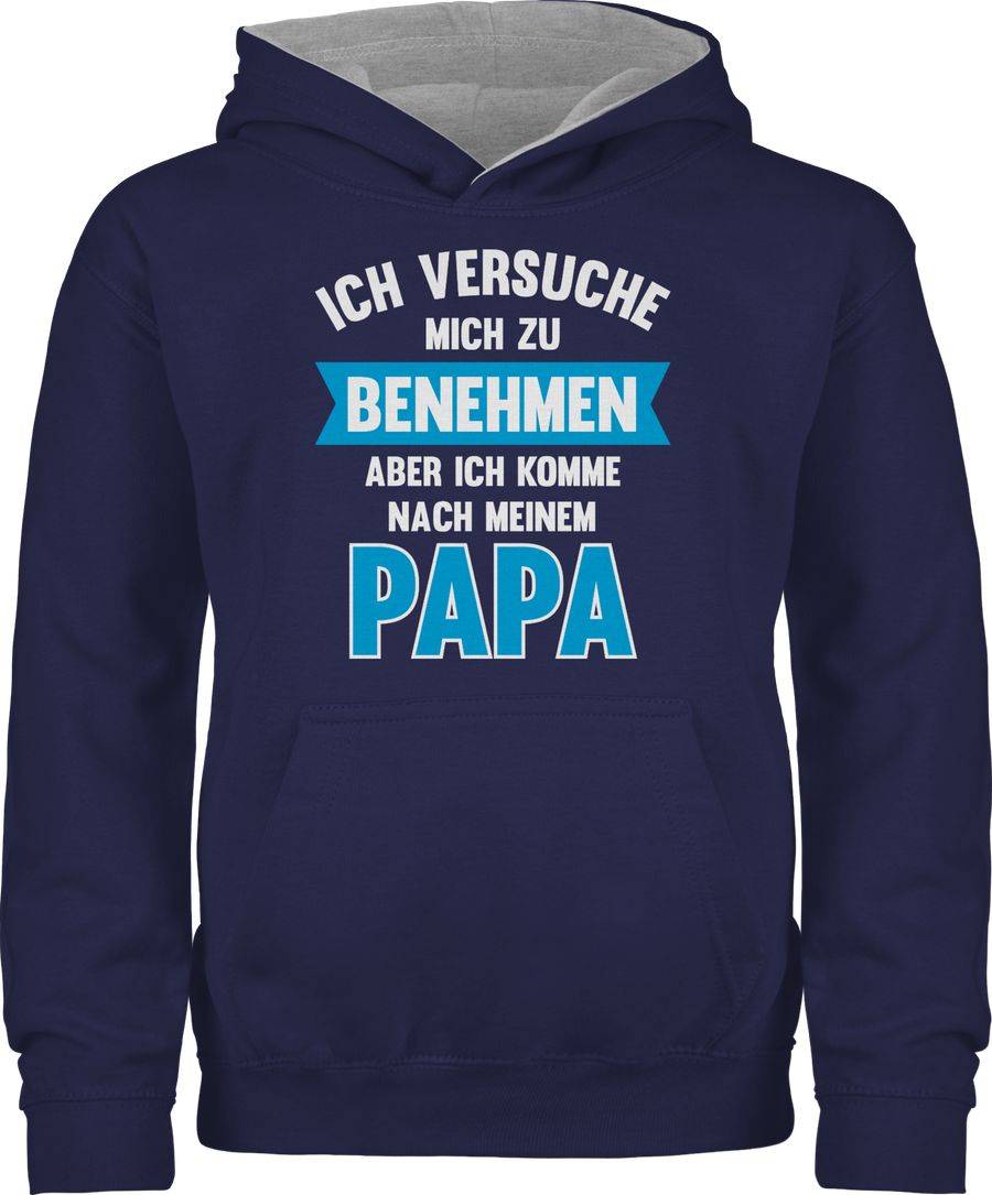 Shirtracer Ich versuche mich zu benehmen aber ich komme nach meinem Papa: Tshirt Rucksack Shirtracer