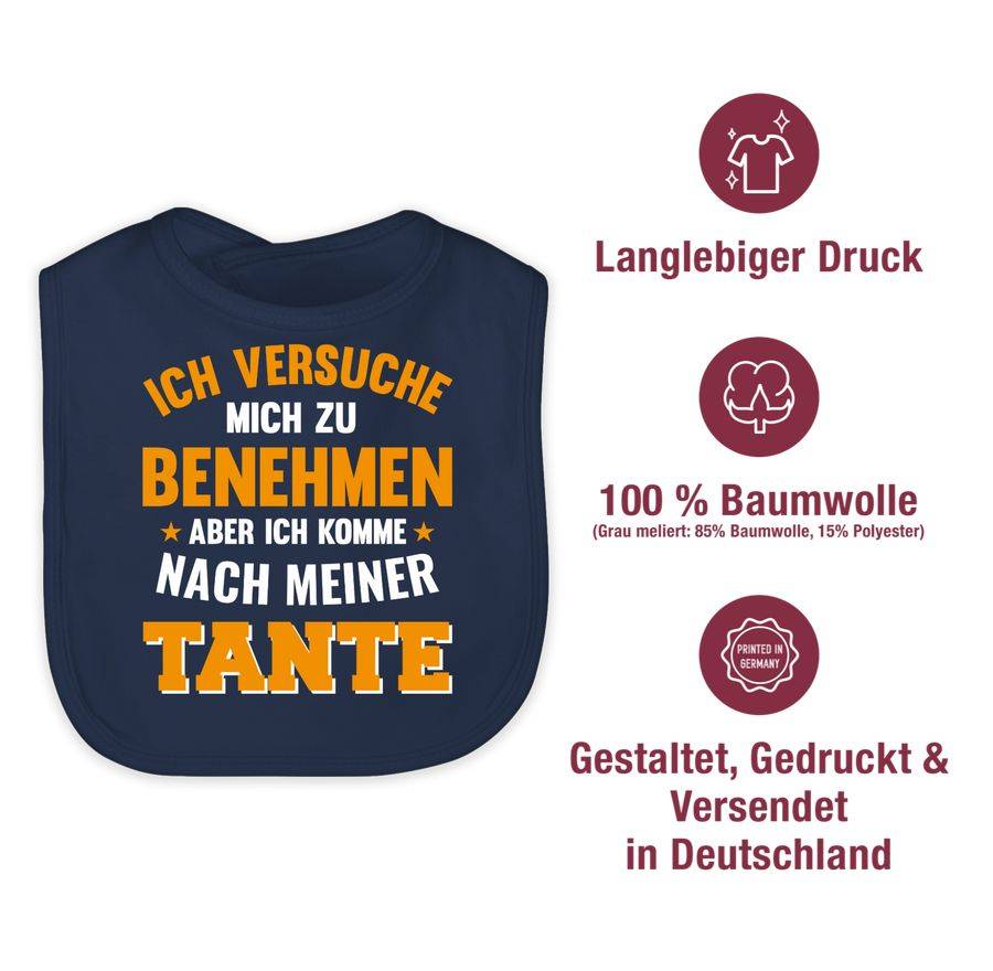 Shirtracer Ich Versuche Mich Zu Benehmen Aber Ich Komme Nach Meiner Tante Orange Shirts & Shirtracer