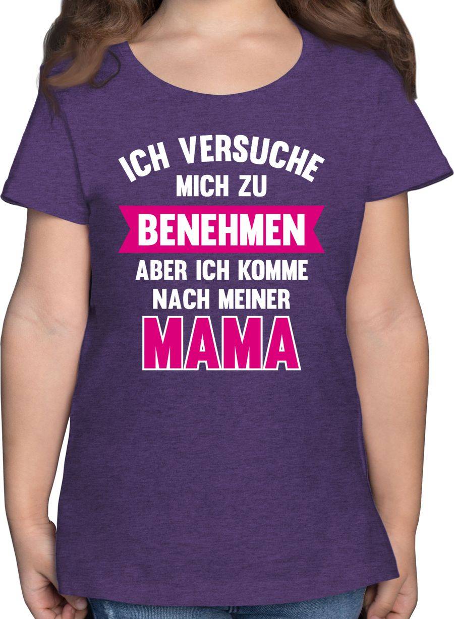 Shirtracer Ich versuche mich zu benehmen aber ich komme nach meiner Mama: Tshirt Rucksack Shirtracer