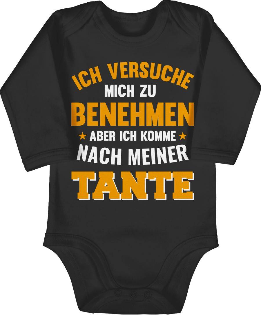 Shirtracer Ich versuche mich zu benehmen aber ich komme nach meiner Tante orange Shirts & Shirtracer