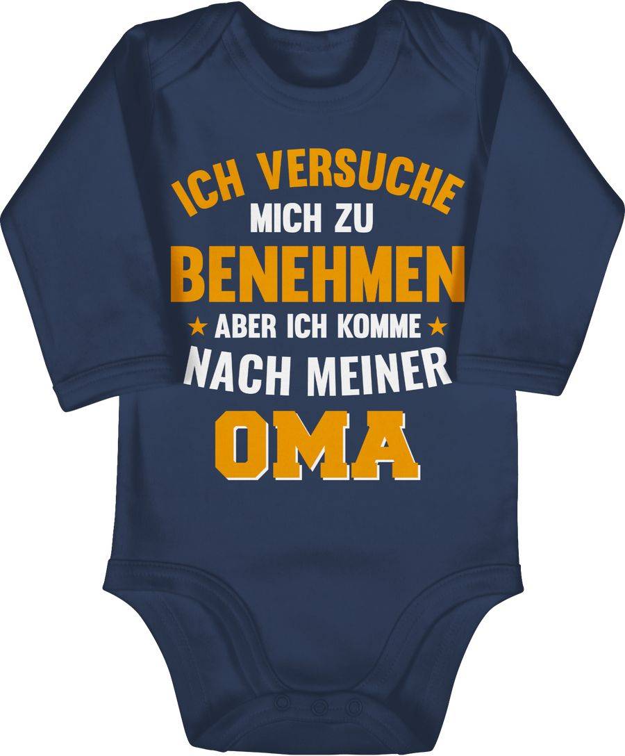 Shirtracer Ich versuche mich zu benehmen aber ich komme nach meiner Oma orange: T-Shirt Tur Shirtracer