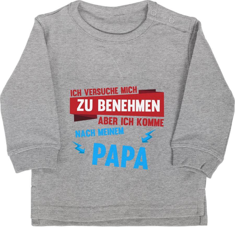 Shirtracer Ich versuche mich zu benehmen aber ich komme nach meinem Papa Blitze: T-Shirt Tu Shirtracer