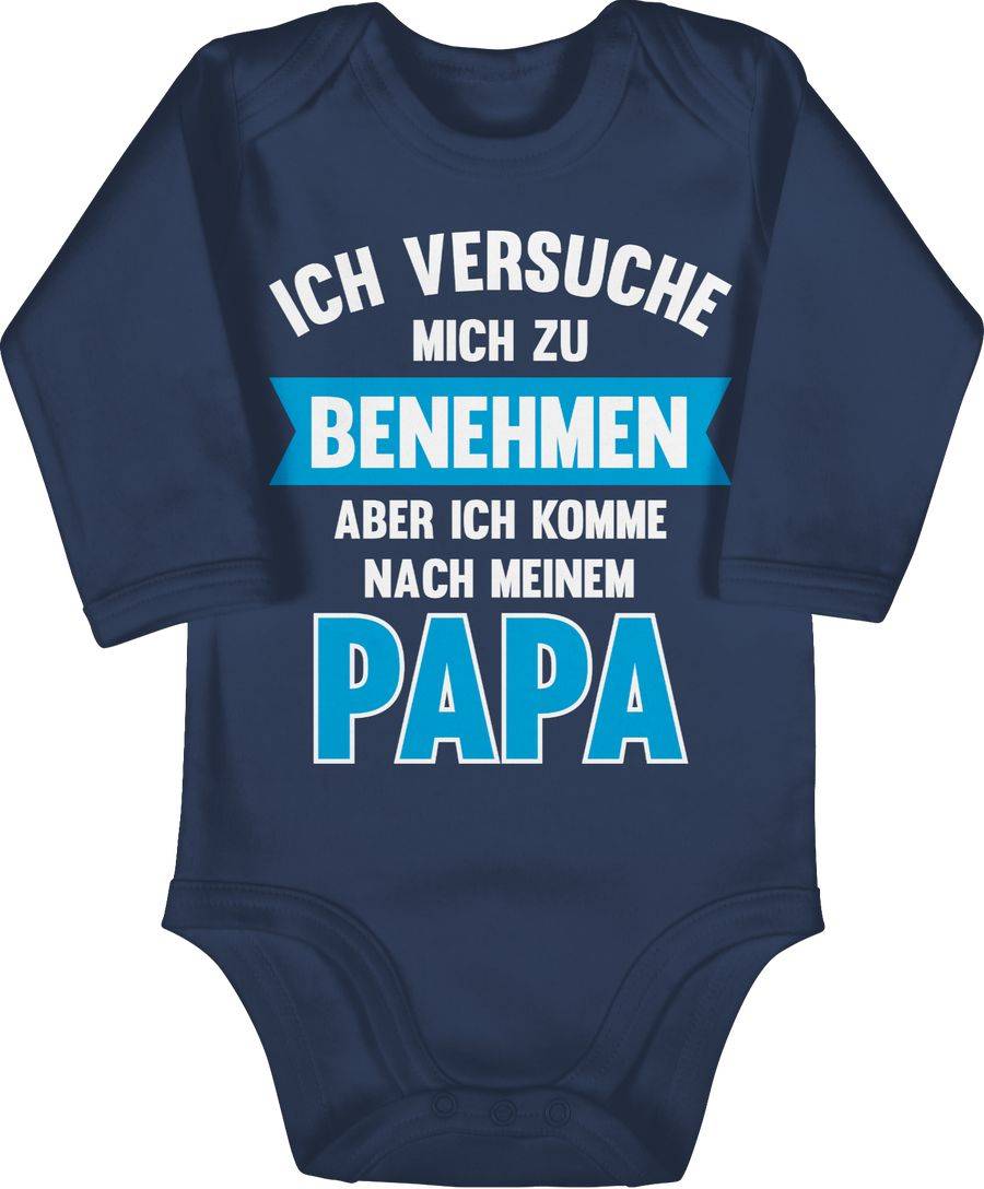 Shirtracer Ich versuche mich zu benehmen aber ich komme nach meinem Papa: Tshirt Rucksack Shirtracer