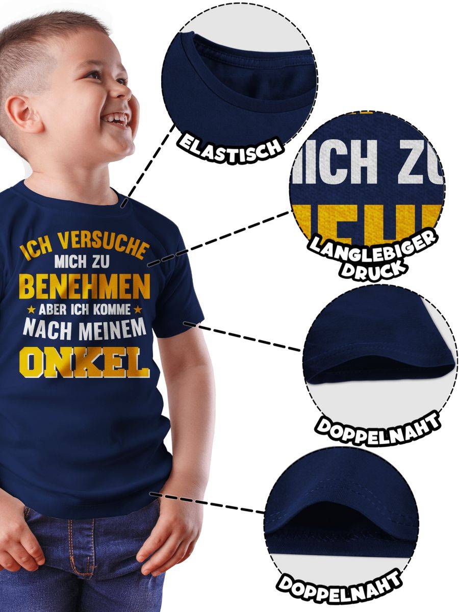 Shirtracer Ich Versuche Mich Zu Benehmen Aber Ich Komme Nach Meinem Onkel Orange Shirts & Shirtracer