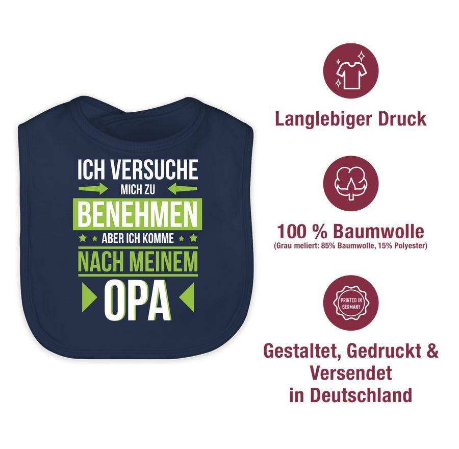 Shirtracer Ich Versuche Mich Zu Benehmen Aber Ich Komme Nach Meinem Opa Grün Shirts & Meh Shirtracer