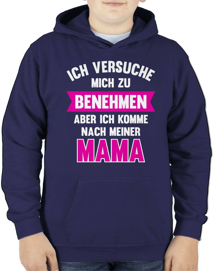 Shirtracer Ich Versuche Mich Zu Benehmen Aber Ich Komme Nach Meiner Mama: Tshirt Rucksack Shirtracer