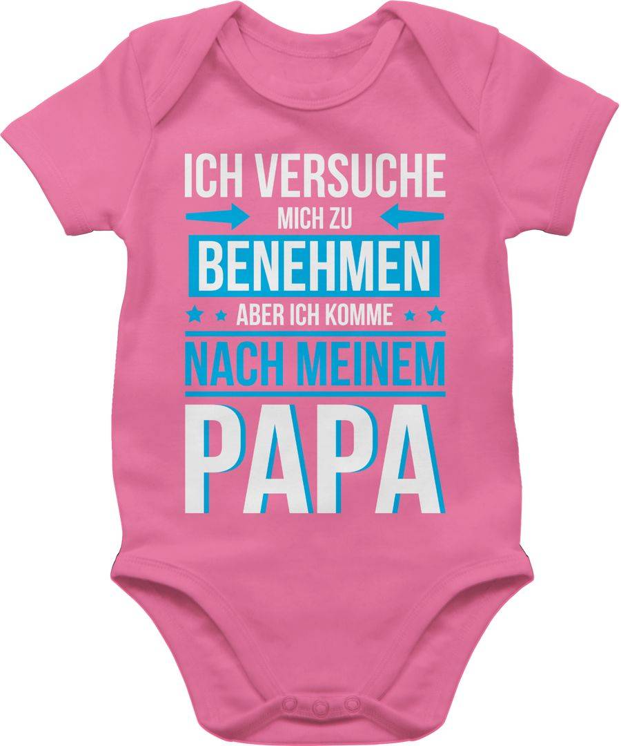 Shirtracer Ich versuche mich zu benehmen aber ich komme nach meinem Papa blau: Tshirt Rucks Shirtracer