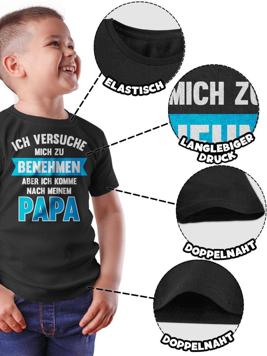 Shirtracer Ich Versuche Mich Zu Benehmen Aber Ich Komme Nach Meinem Papa: Tshirt Rucksack Shirtracer