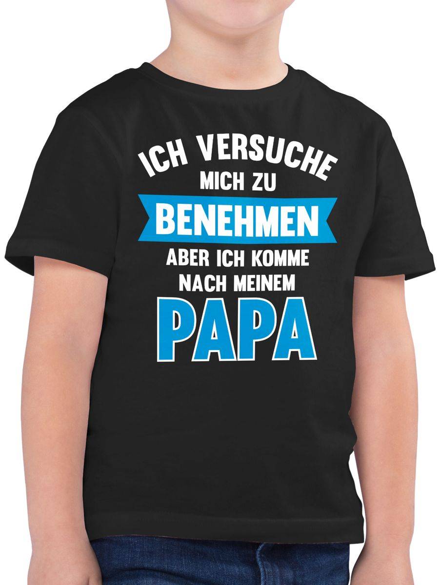 Shirtracer Ich versuche mich zu benehmen aber ich komme nach meinem Papa: Tshirt Rucksack Shirtracer