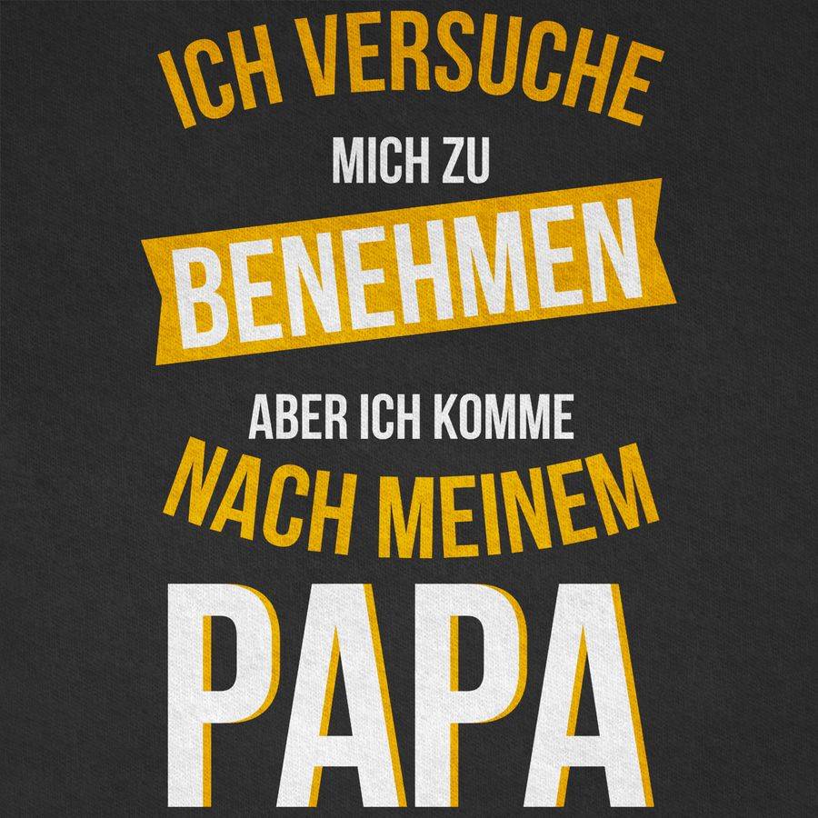 Shirtracer Ich Versuche Mich Zu Benehmen Papa Orange: T-Shirt Rucksack Shirtracer