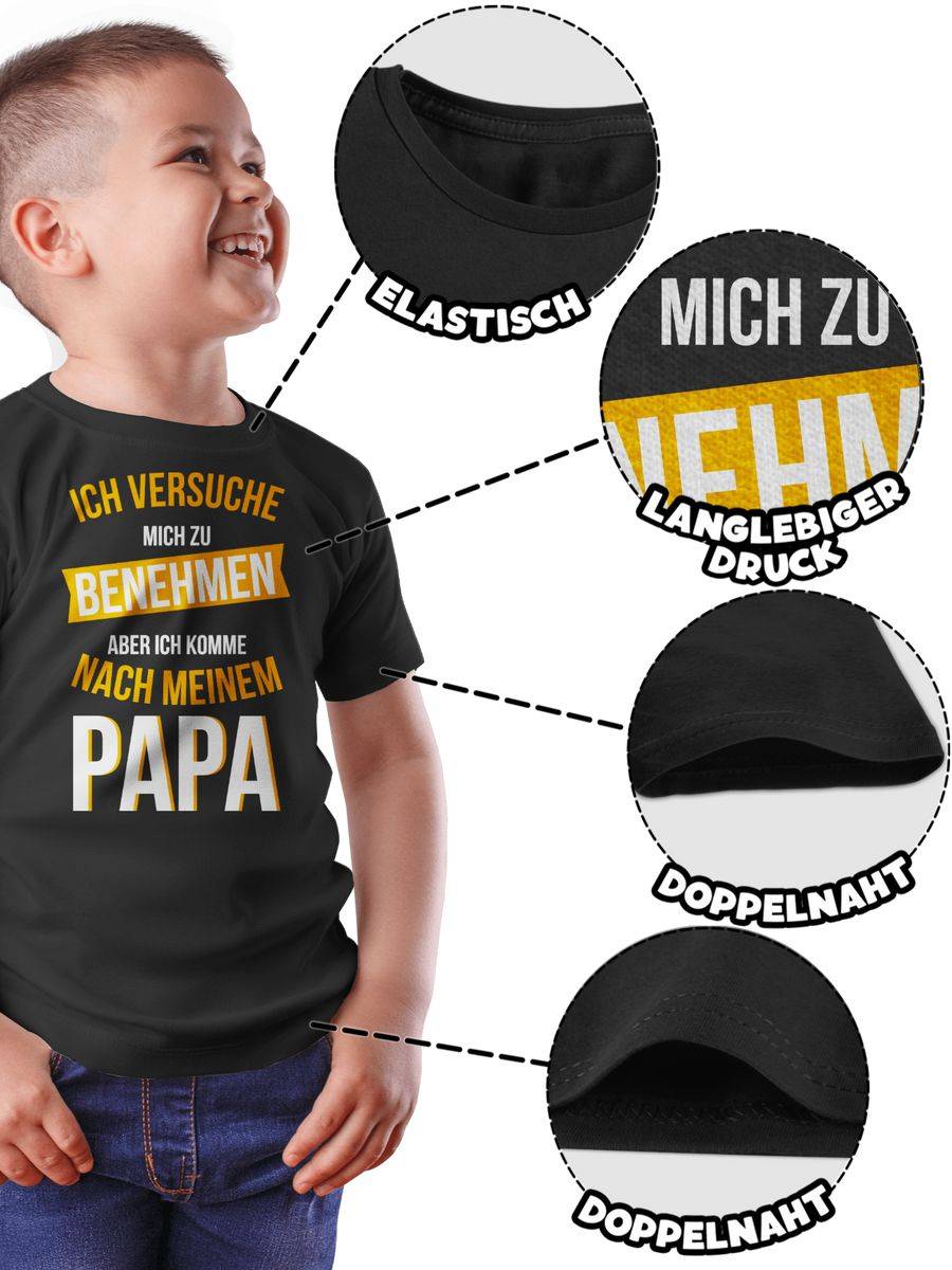 Shirtracer Ich Versuche Mich Zu Benehmen Papa Orange: T-Shirt Rucksack Shirtracer