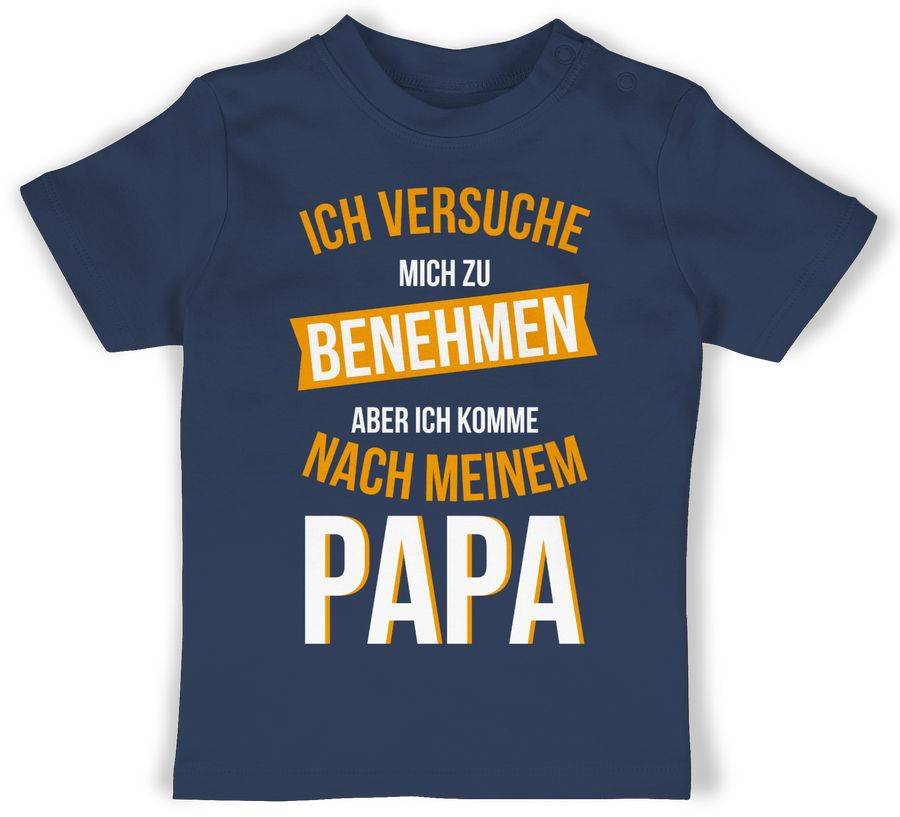 Shirtracer Ich versuche mich zu benehmen Papa orange: T-Shirt Rucksack Shirtracer