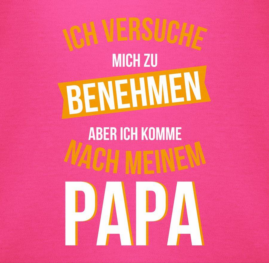 Shirtracer Ich Versuche Mich Zu Benehmen Papa Orange: T-Shirt Rucksack Shirtracer