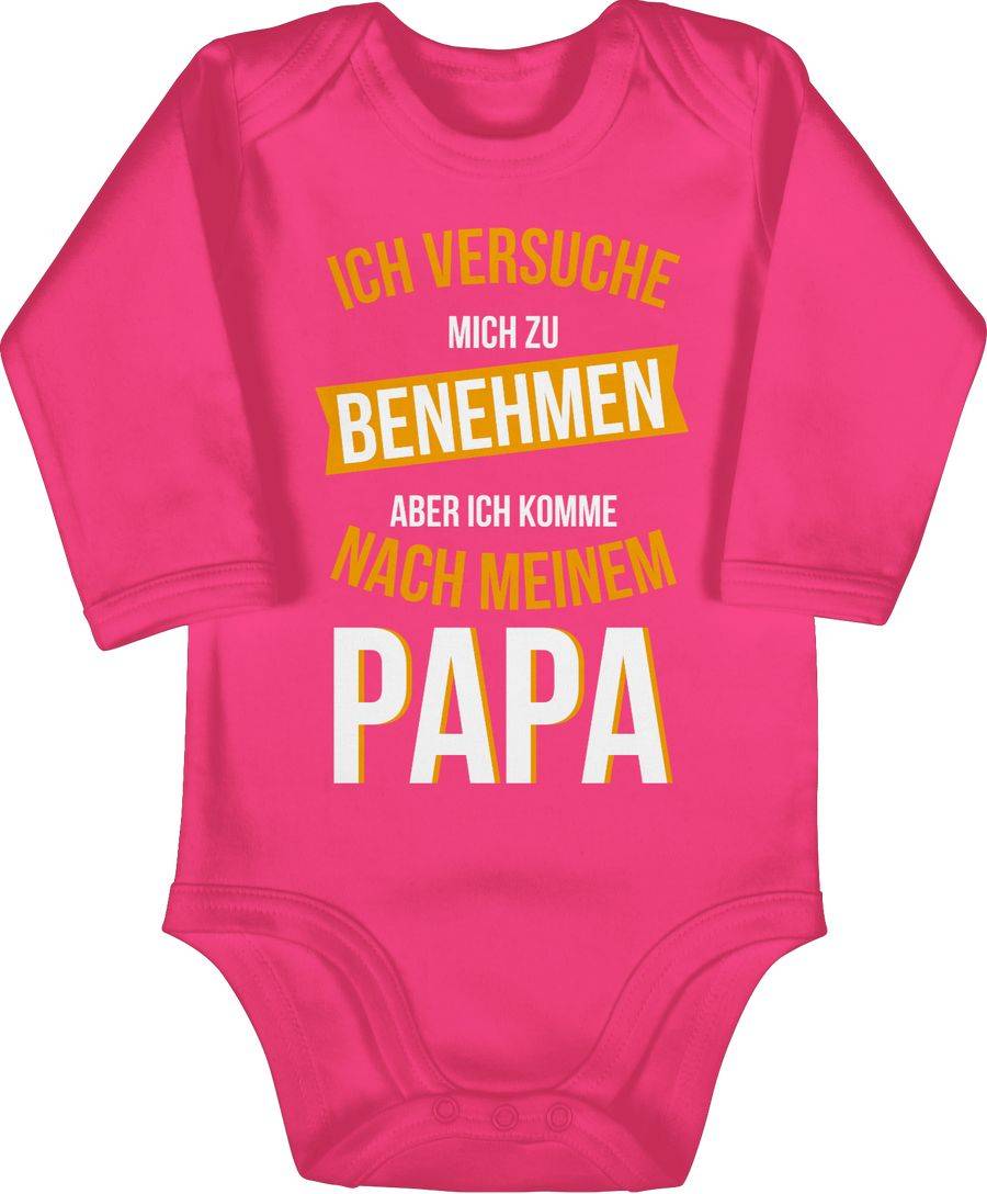 Shirtracer Ich versuche mich zu benehmen Papa orange: T-Shirt Rucksack Shirtracer