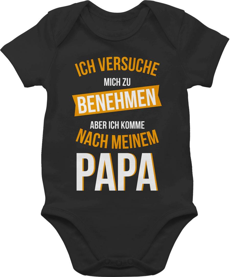 Shirtracer Ich versuche mich zu benehmen Papa orange: T-Shirt Rucksack Shirtracer