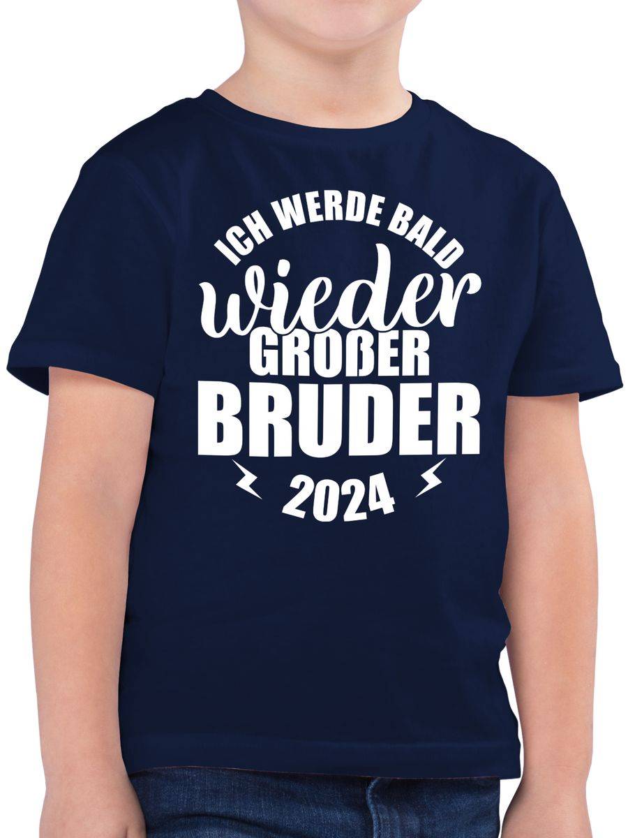 Shirtracer Ich werde bald wieder großer Bruder 2024 - weiß Shirts & Mehr Shirtracer