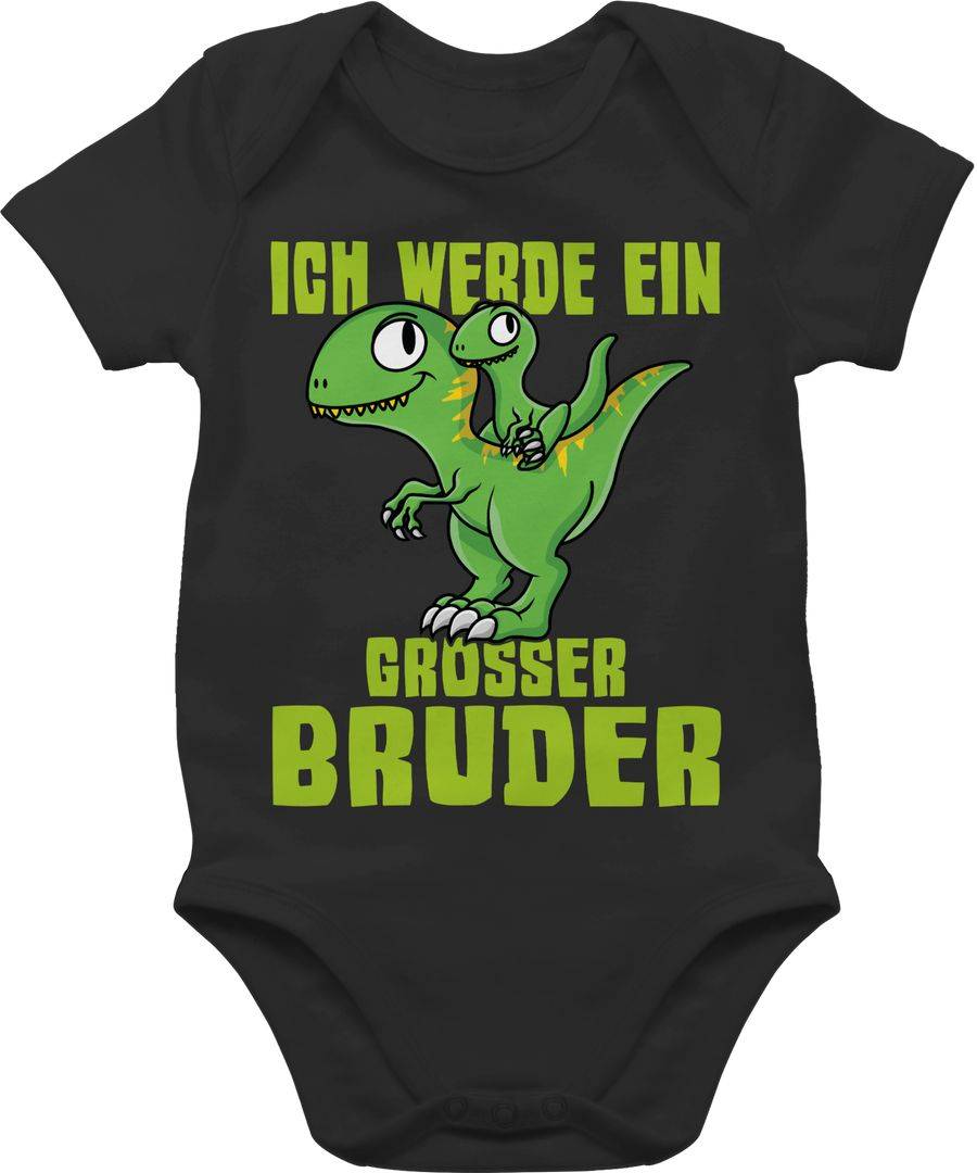 Shirtracer Ich werde ein großer Bruder mit Dinos Grün: Tshirt Rucksack Shirtracer