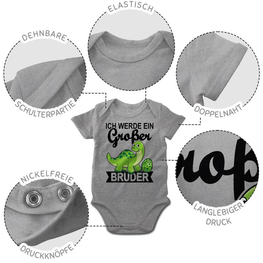 Shirtracer Ich Werde Ein Großer Bruder Mit Dinos - Schwarz Shirts & Mehr Shirtracer