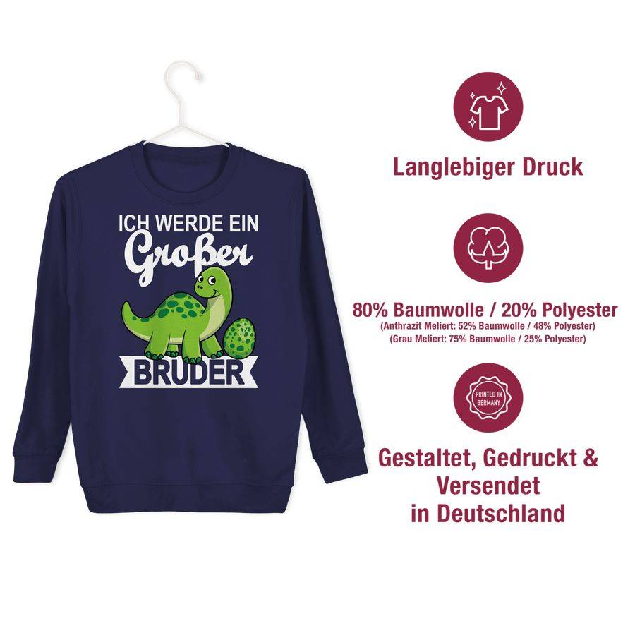Shirtracer Ich Werde Ein Großer Bruder Mit Dinos - Weiß Shirts & Mehr Shirtracer