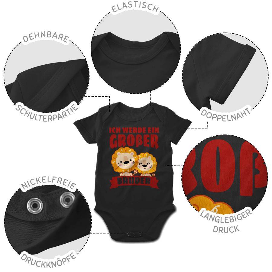 Shirtracer Ich Werde Ein Großer Bruder Mit Löwen - Braun: T-Shirt Rucksack Shirtracer