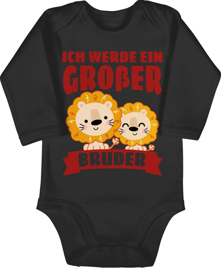 Shirtracer Ich werde ein großer Bruder mit Löwen - braun: T-Shirt Rucksack Shirtracer