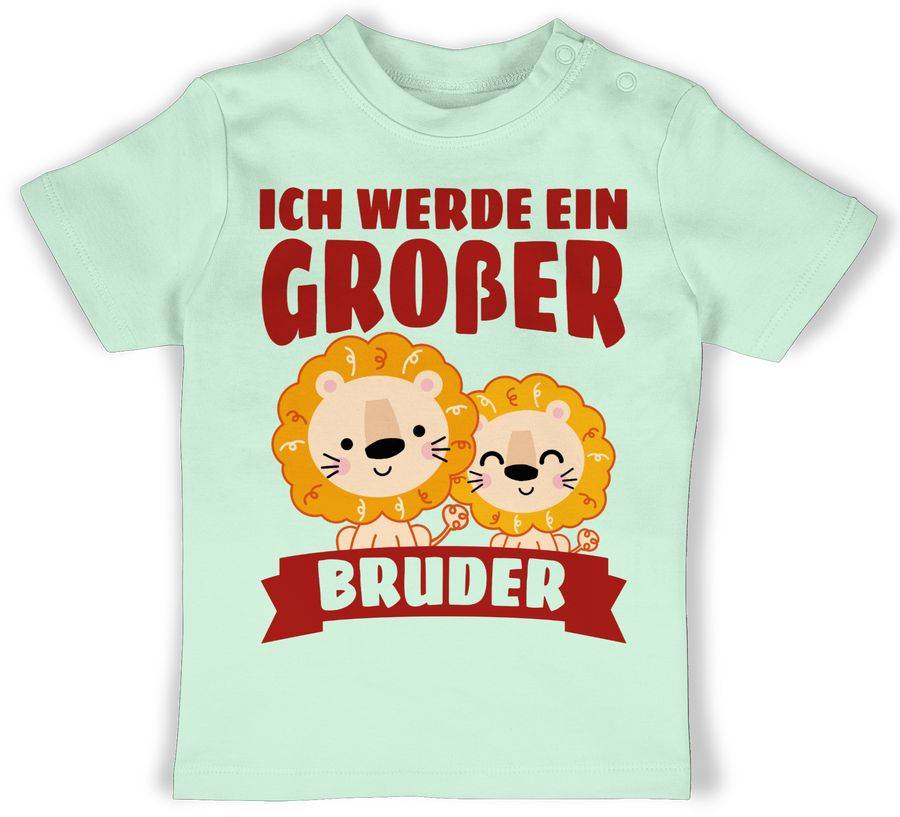 Shirtracer Ich werde ein großer Bruder mit Löwen - braun: T-Shirt Rucksack Shirtracer