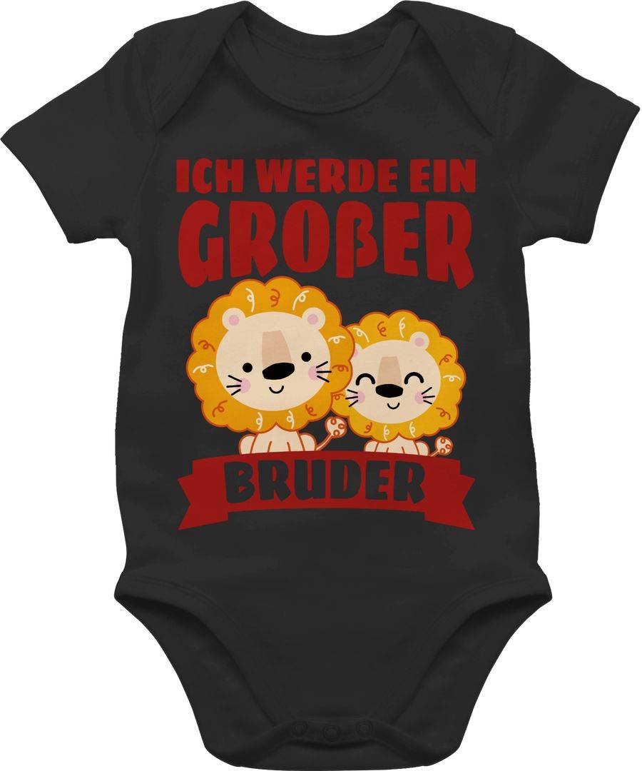Shirtracer Ich werde ein großer Bruder mit Löwen - braun: T-Shirt Rucksack Shirtracer