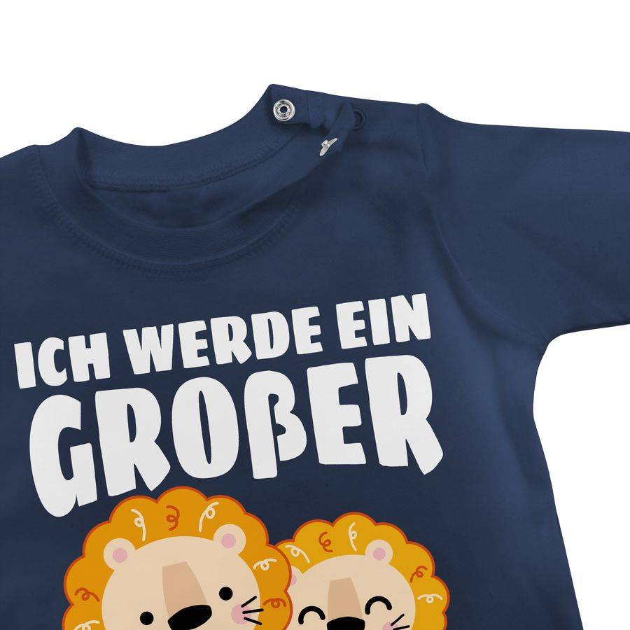Shirtracer Ich Werde Ein Großer Bruder Mit Löwen - Weiß: Tshirt Turnbeutel Shirtracer
