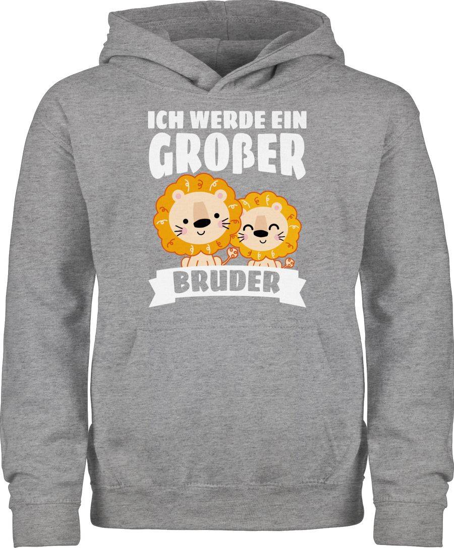 Shirtracer Ich werde ein großer Bruder mit Löwen - weiß: Tshirt Turnbeutel Shirtracer