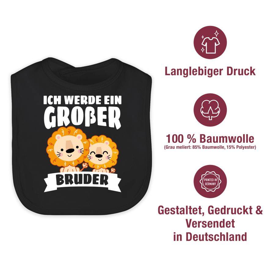 Shirtracer Ich Werde Ein Großer Bruder Mit Löwen - Weiß: Tshirt Turnbeutel Shirtracer