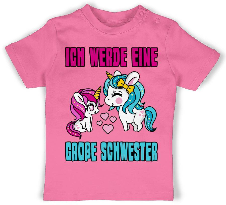 Shirtracer Ich werde eine große Schwester mit Einhörnern Shirts & Mehr Shirtracer