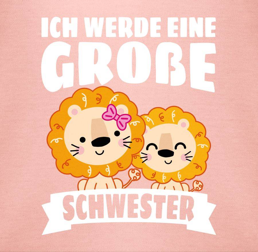 Shirtracer Ich Werde Eine Große Schwester Mit Löwen - Weiß: T-Shirt Rucksack Shirtracer