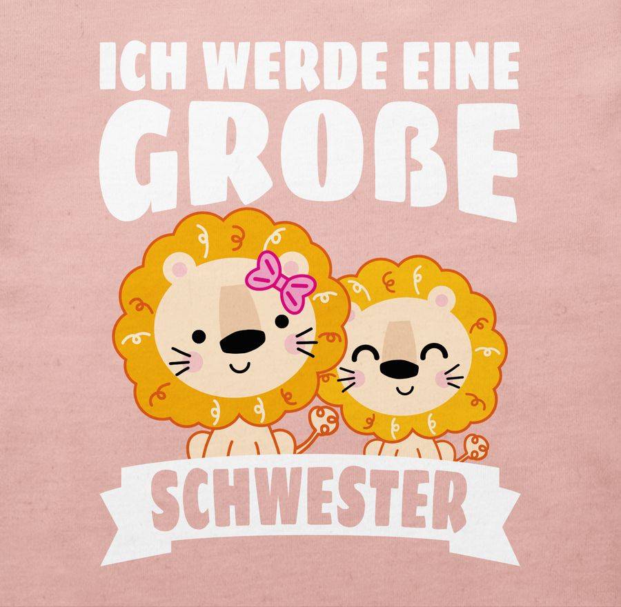 Shirtracer Ich Werde Eine Große Schwester Mit Löwen - Weiß: T-Shirt Rucksack Shirtracer