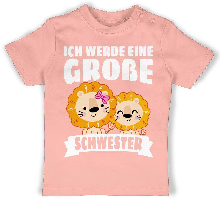 Shirtracer Ich Werde Eine Große Schwester Mit Löwen - Weiß: T-Shirt Rucksack Shirtracer