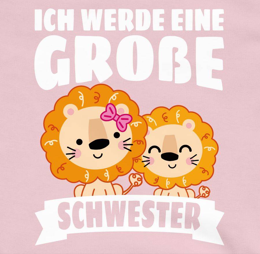 Shirtracer Ich Werde Eine Große Schwester Mit Löwen - Weiß: T-Shirt Rucksack Shirtracer
