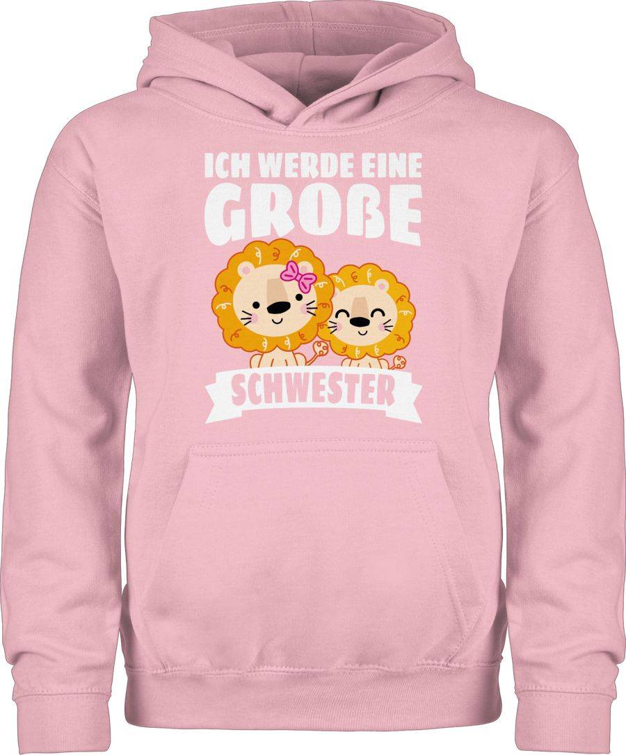 Shirtracer Ich werde eine große Schwester mit Löwen - weiß: T-Shirt Rucksack Shirtracer