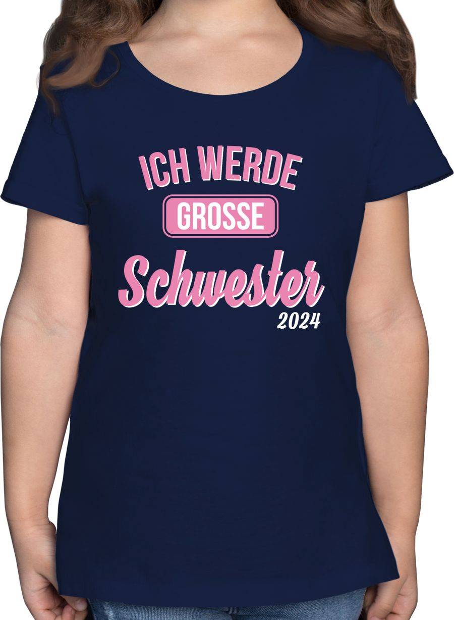 Shirtracer Ich werde große Schwester 2024: Tshirt Rucksack Shirtracer