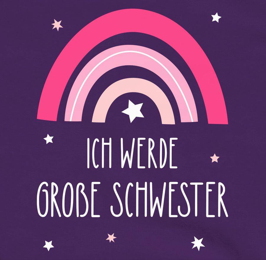 Shirtracer Ich Werde Große Schwester - Regenbogen - Grosse Schwester Shirts & Mehr Shirtracer