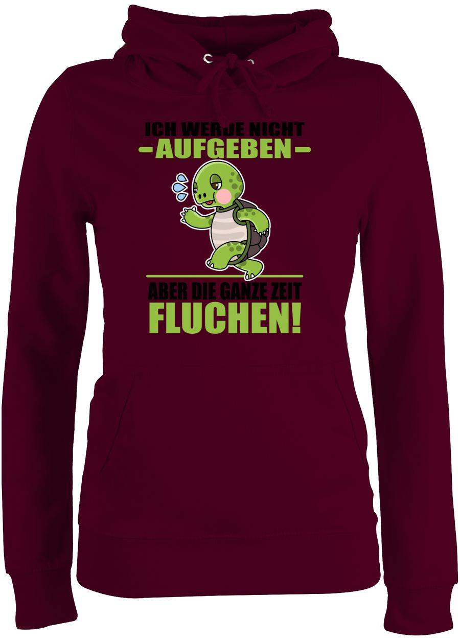 Shirtracer Ich werde nicht aufgeben aber die ganze Zeit fluchen! - schwarz Shirts & Mehr Shirtracer