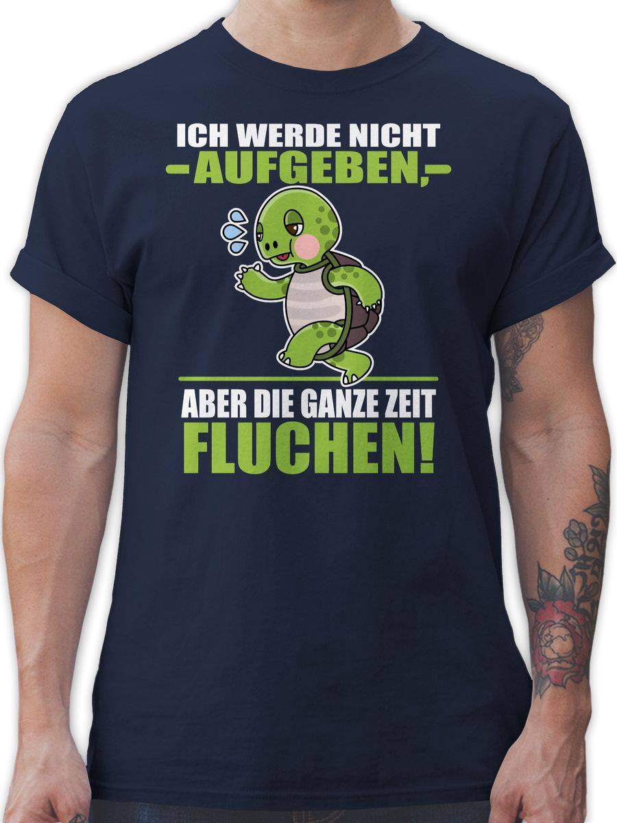 Shirtracer Ich werde nicht aufgeben aber die ganze Zeit fluchen! - weiß Shirts & Mehr Shirtracer